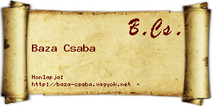 Baza Csaba névjegykártya